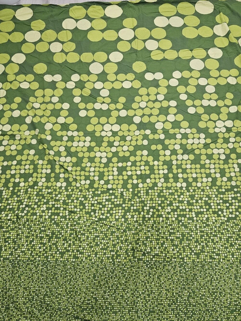 VTG Ikea Smorboll Lime Green F/Q Duvet Cover Circles Dots Cotton 1999 Mod FLAWS